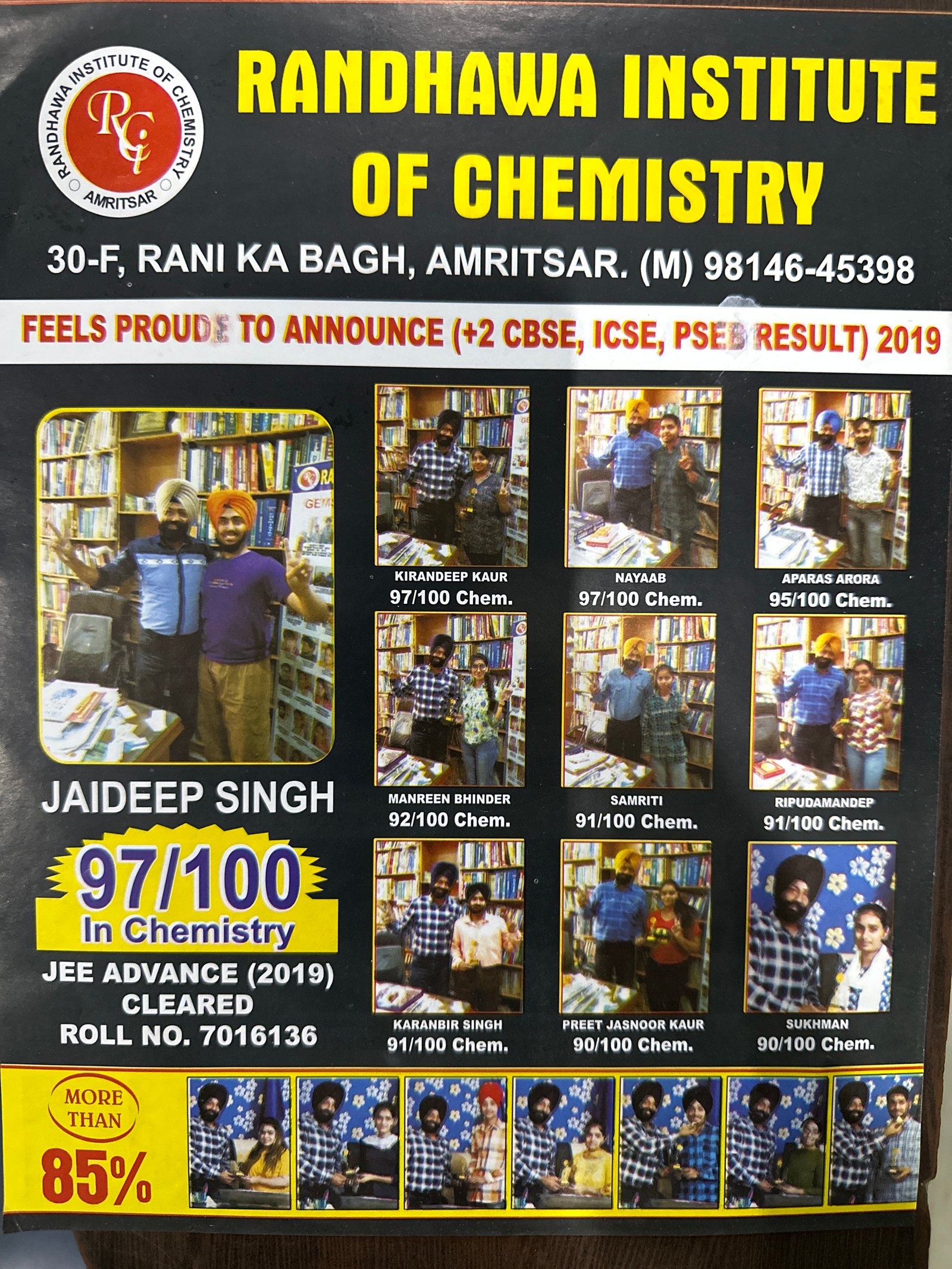 Randhawa institute of chemistry